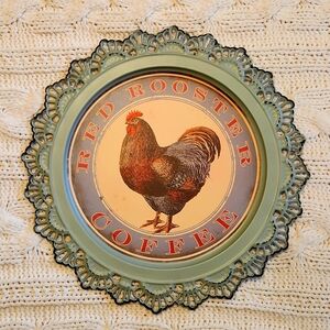 Farmhouse Rooster tray wall hanging